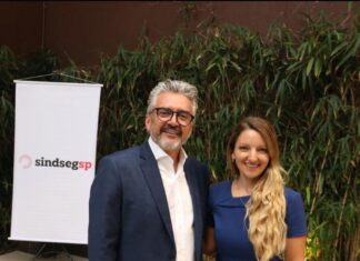 SindSeg-SP anuncia Patricia Chacon como a primeira mulher presidente da entidade de 83 anos Rivaldo Leite Patricia Chacon SindSeg SP